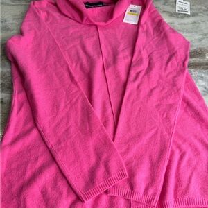 Calvin Klein Jeans Vibrant Pink Cowl Neck Sweater